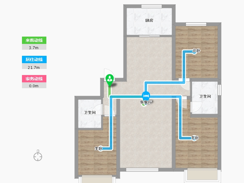 内蒙古自治区-乌海市-裕华庭院-98.00-户型库-动静线