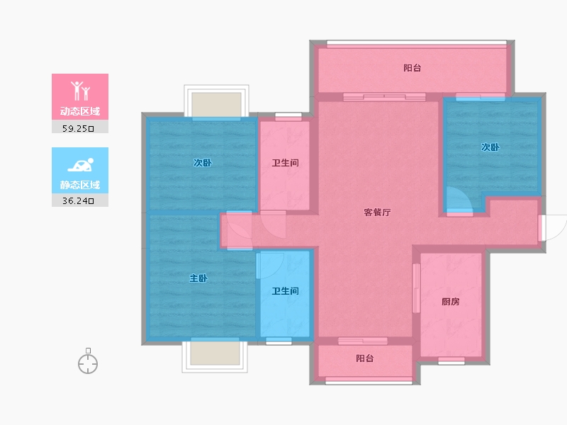 广西壮族自治区-梧州市-彰泰城-88.18-户型库-动静分区