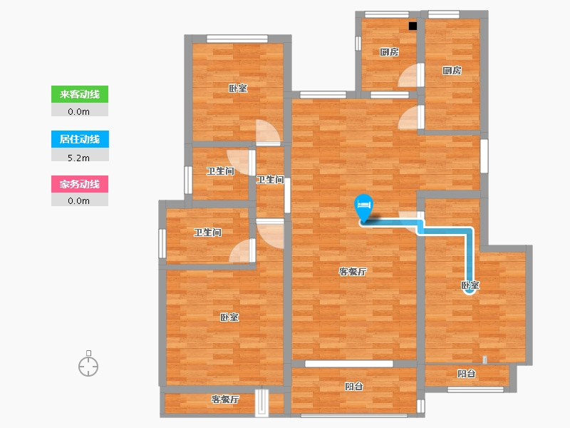 四川省-成都市-电建地产洺悦府-99.84-户型库-动静线