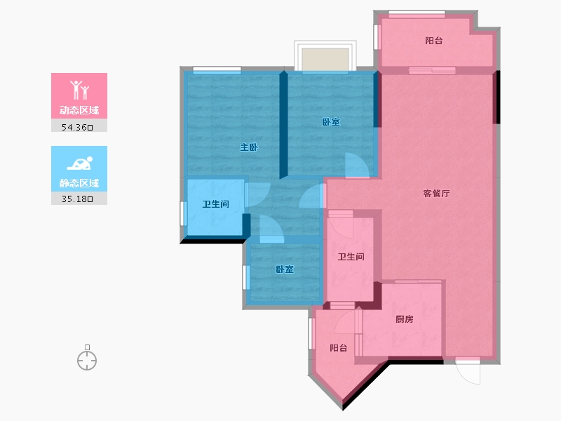 四川省-宜宾市-碧桂园江山赋-81.00-户型库-动静分区