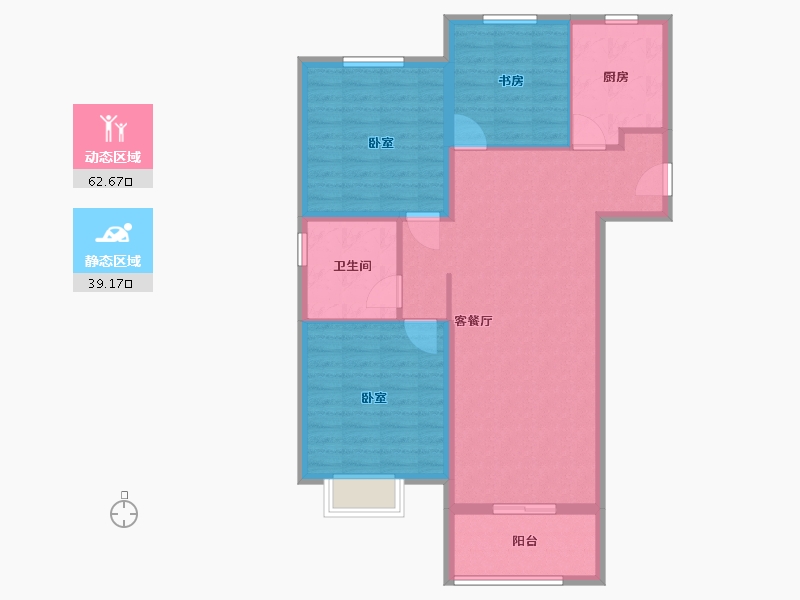 河南省-郑州市-中原华侨城-92.00-户型库-动静分区