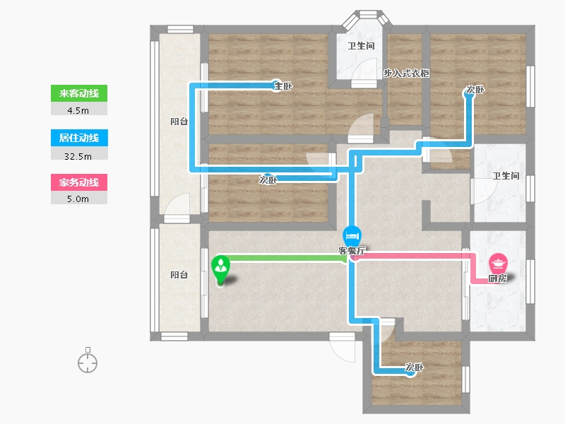 江苏省-南京市-金盛公寓-95.00-户型库-动静线