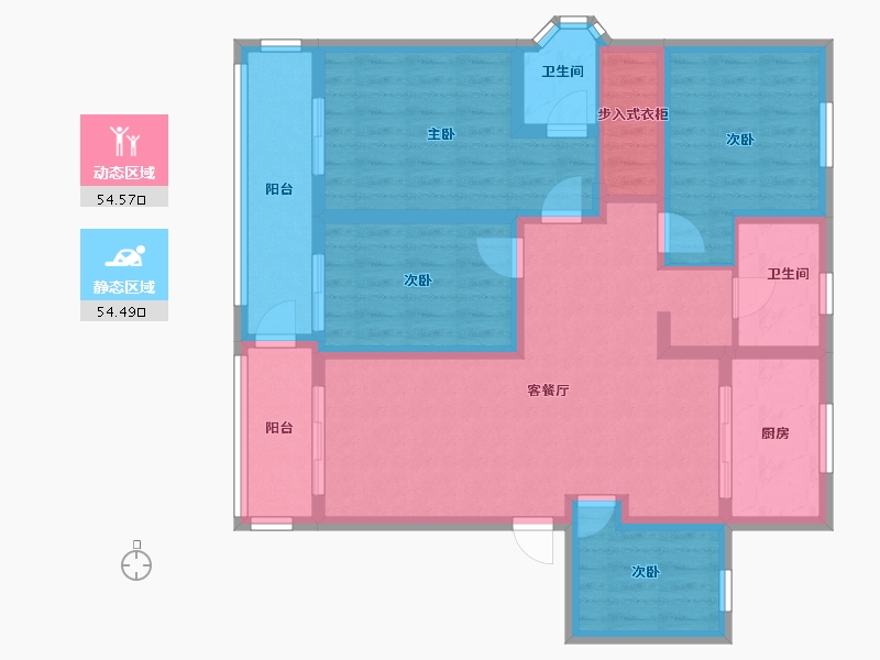 江苏省-南京市-金盛公寓-95.00-户型库-动静分区