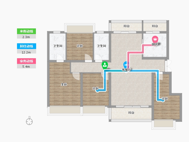 四川省-眉山市-万景进园-110.50-户型库-动静线