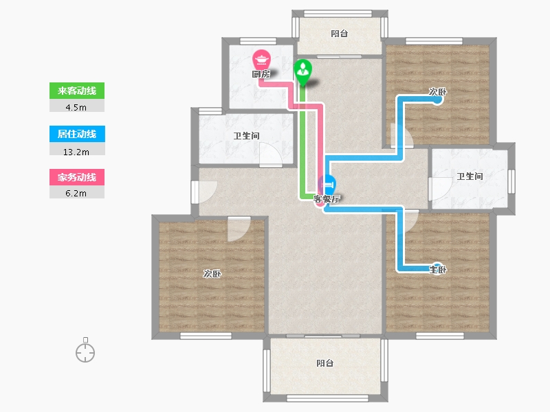 浙江省-嘉兴市-凝溪景苑-118.93-户型库-动静线