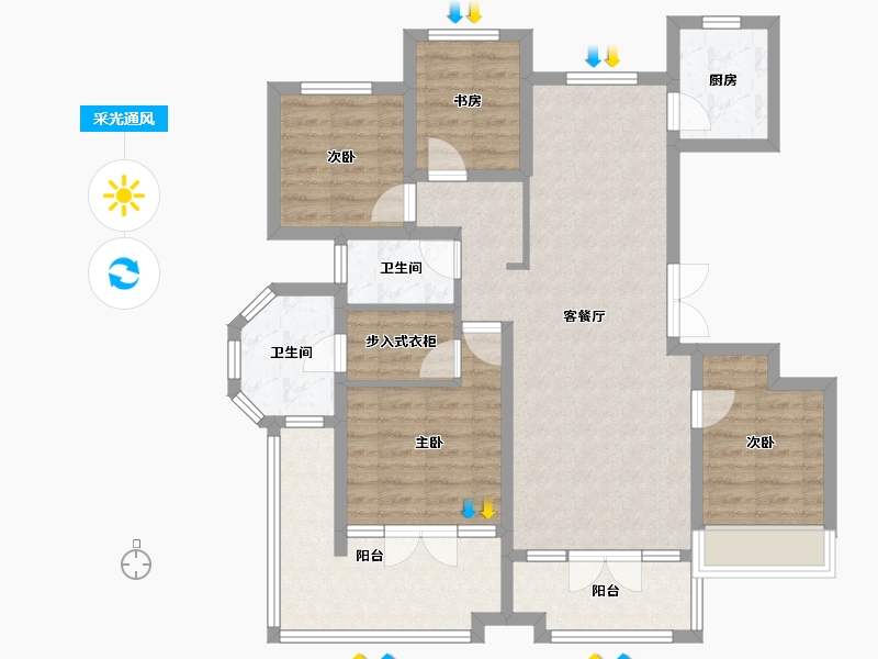 山东省-枣庄市-供销兰园-100.00-户型库-采光通风