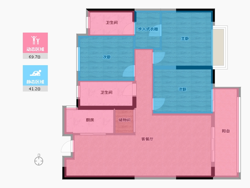 湖北省-黄冈市-广济府-100.31-户型库-动静分区