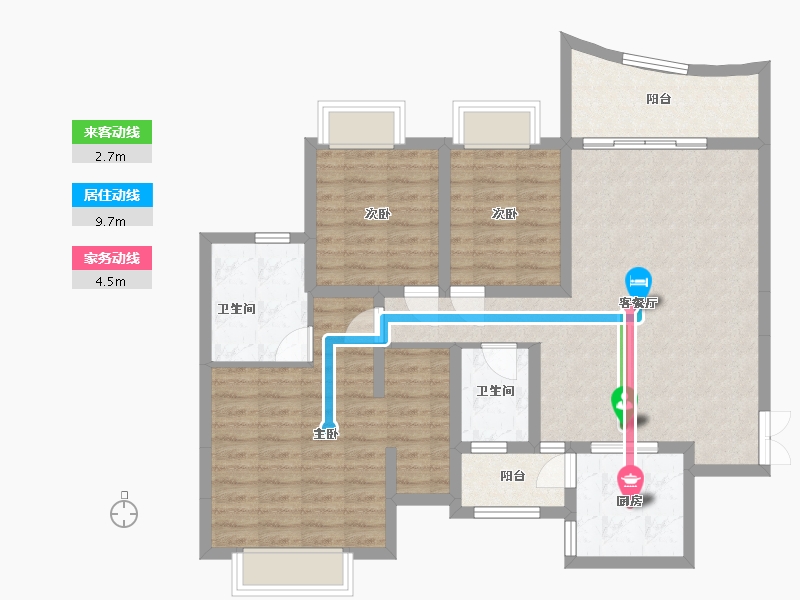 四川省-成都市-千居朝阳-109.00-户型库-动静线