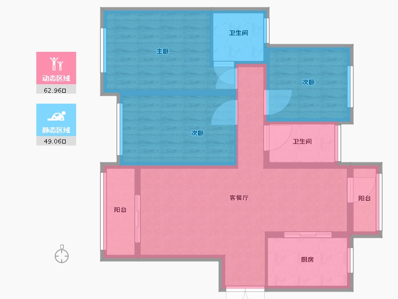 河南省-新乡市-亿通壹世界-100.00-户型库-动静分区