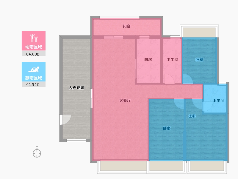 广东省-潮州市-锦峰天地-135.00-户型库-动静分区