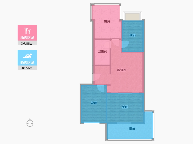 山东省-烟台市-金沟寨小区-85.00-户型库-动静分区