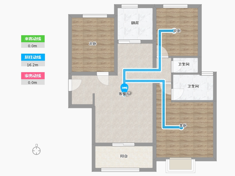 陕西省-西安市-梧桐年华-88.00-户型库-动静线