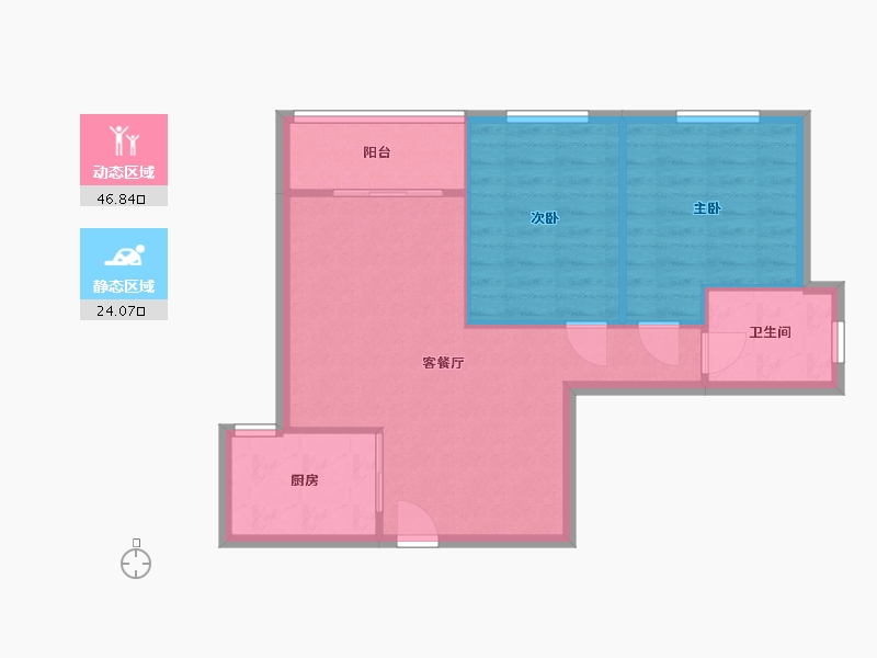 湖北省-武汉市-桥机嘉园一期-82.75-户型库-动静分区