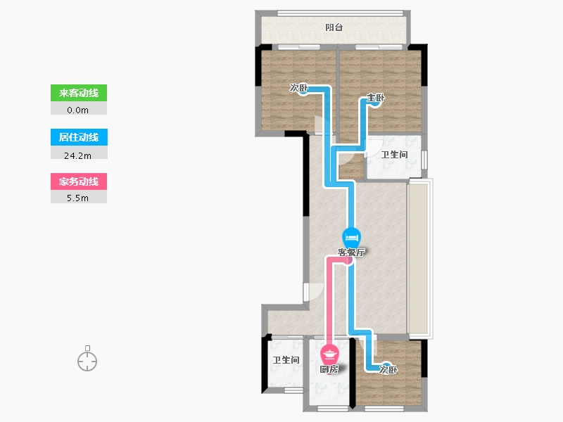 安徽省-安庆市-怀宁兰园-85.00-户型库-动静线