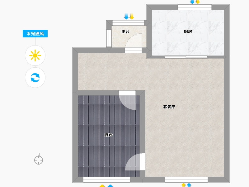 浙江省-嘉兴市-融创·荷风庭-49.00-户型库-采光通风