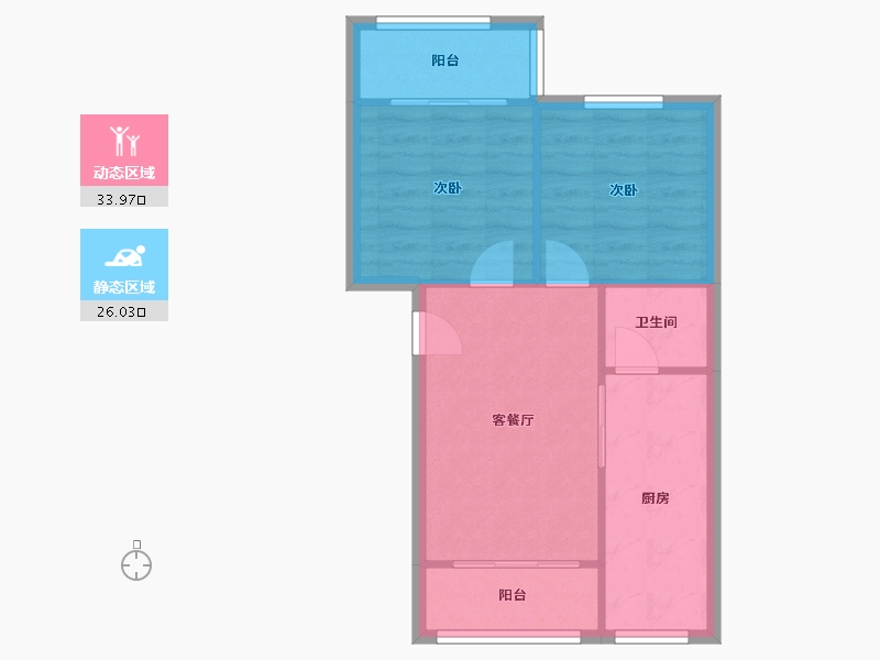 四川省-成都市-建华南巷7号院-54.00-户型库-动静分区