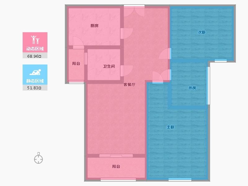 江苏省-宿迁市-金鹰国际花园-107.00-户型库-动静分区