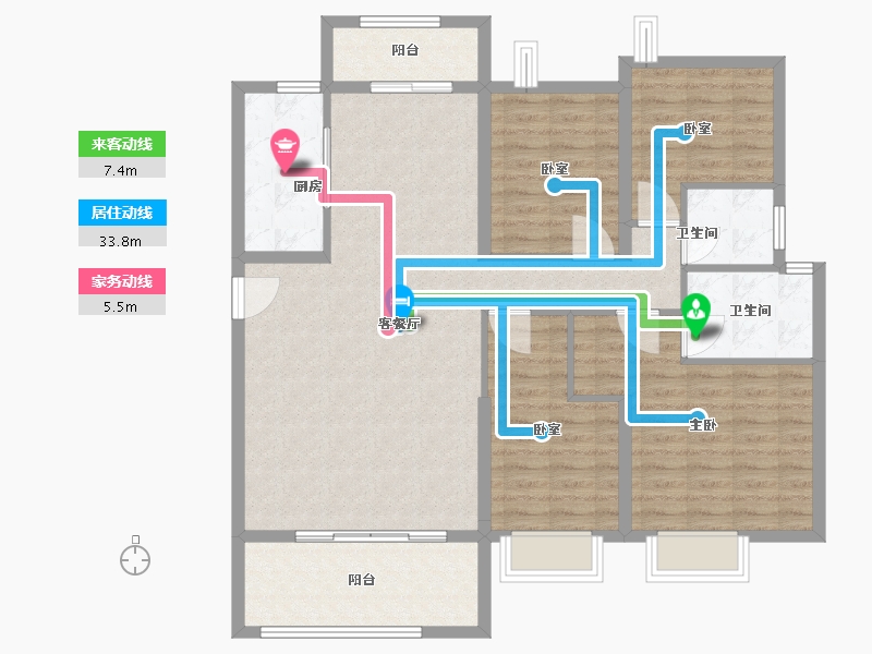 江西省-赣州市-碧桂园-119.00-户型库-动静线