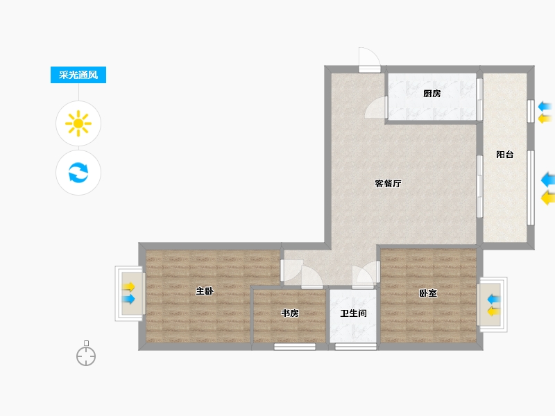 广西壮族自治区-南宁市-民族苑-80.00-户型库-采光通风