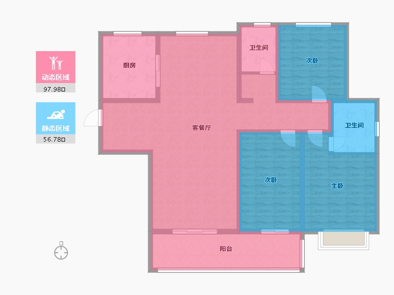 山东省-泰安市-亿德阳光城-140.00-户型库-动静分区