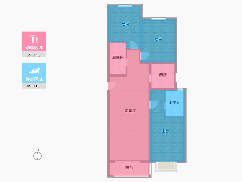 河北省-廊坊市-狮子城-94.00-户型库-动静分区