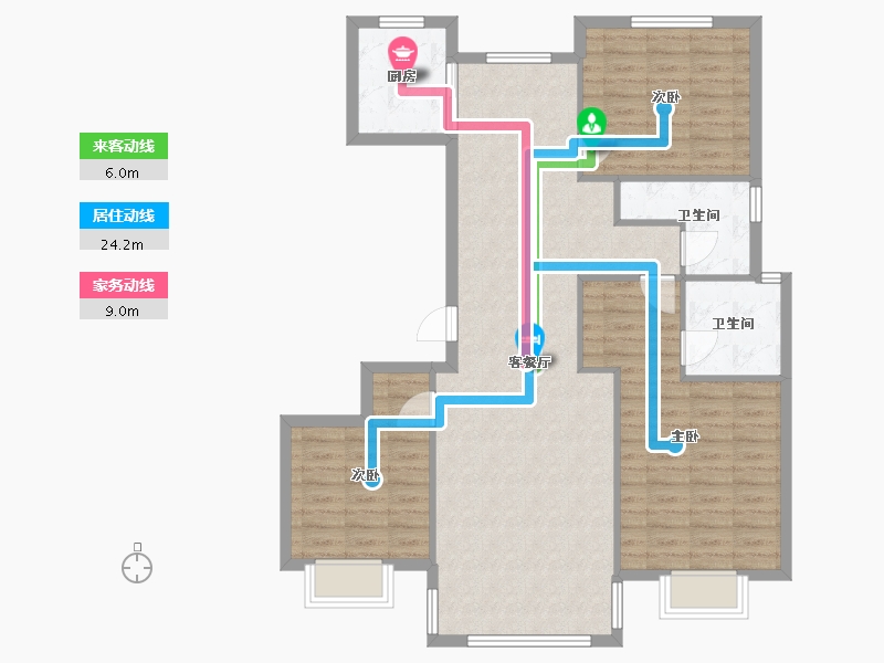 山东省-济宁市-微山县圣都名邸一期-115.00-户型库-动静线