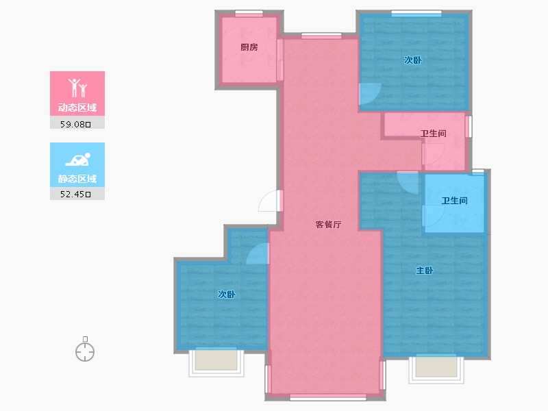 山东省-济宁市-微山县圣都名邸一期-115.00-户型库-动静分区