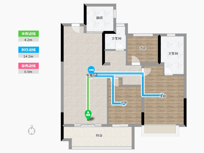 安徽省-阜阳市-临泉万达-105.00-户型库-动静线