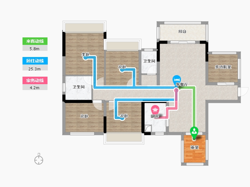 广西壮族自治区-玉林市-安美景城-105.00-户型库-动静线