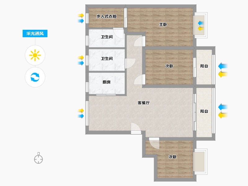 山东省-聊城市-名仕学府-98.00-户型库-采光通风