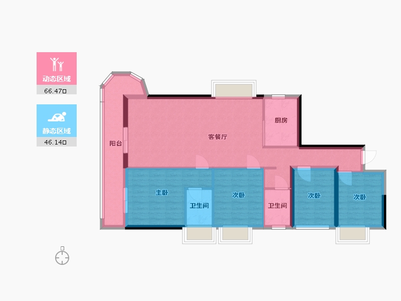 福建省-泉州市-蓝溪新天地-110.00-户型库-动静分区