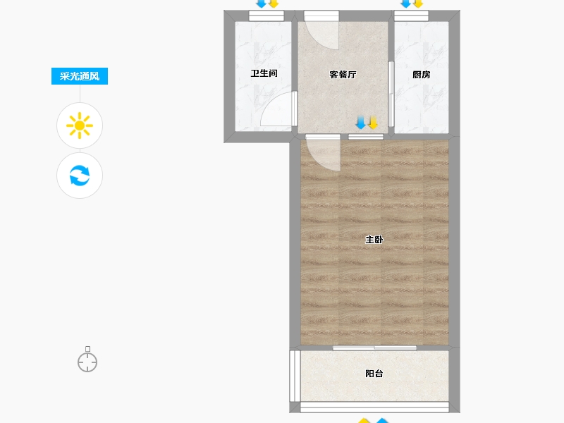 上海-上海市-密山二村社区-36.00-户型库-采光通风