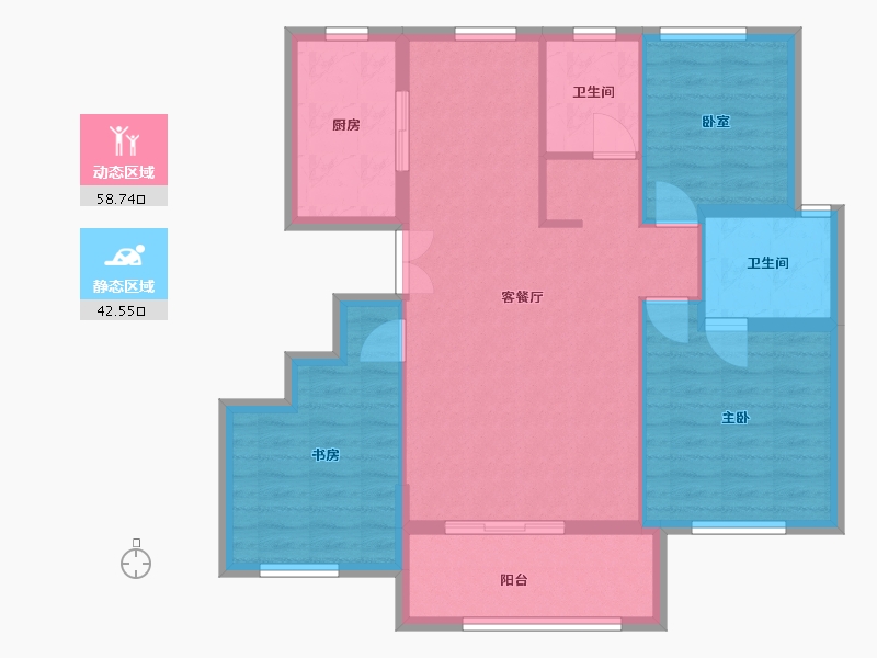 云南省-德宏傣族景颇族自治州-迎宾小区-98.13-户型库-动静分区