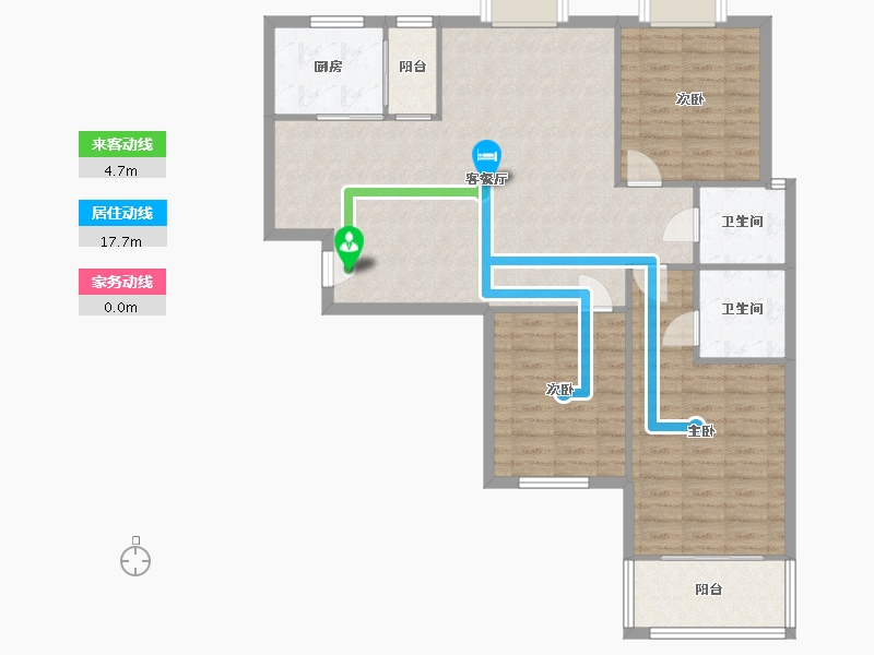 陕西省-西安市-智慧城-108.00-户型库-动静线