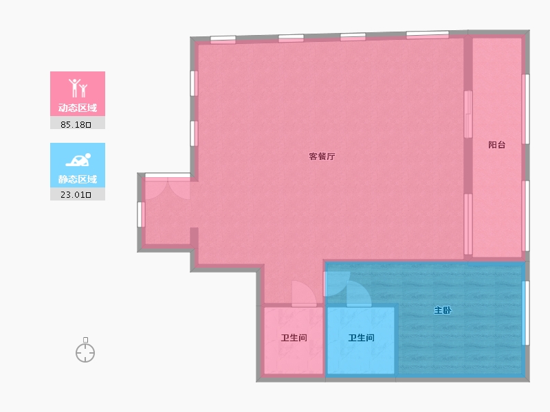 浙江省-温州市-中梁首府2期-300.00-户型库-动静分区