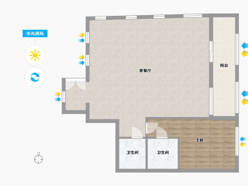 浙江省-温州市-中梁首府2期-300.00-户型库-采光通风