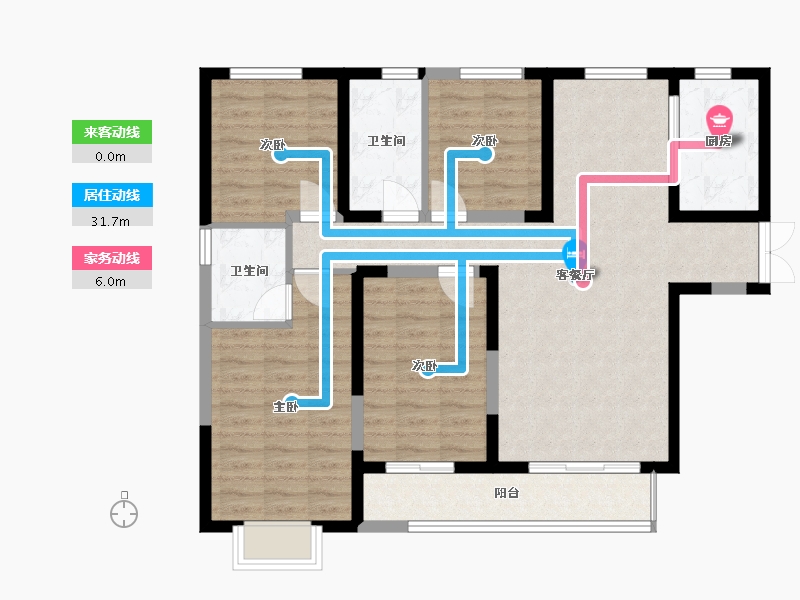 河南省-新乡市-四季城-116.80-户型库-动静线