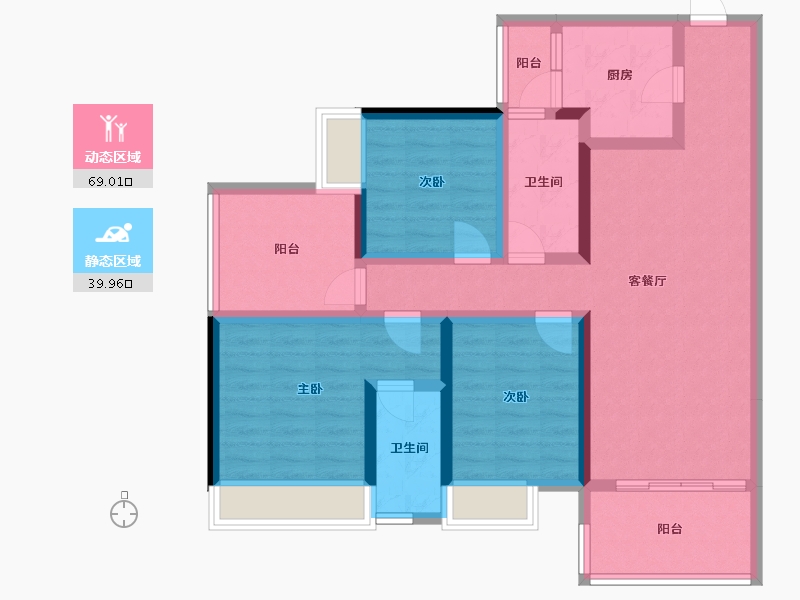 广东省-湛江市-卓越御湖湾-88.23-户型库-动静分区