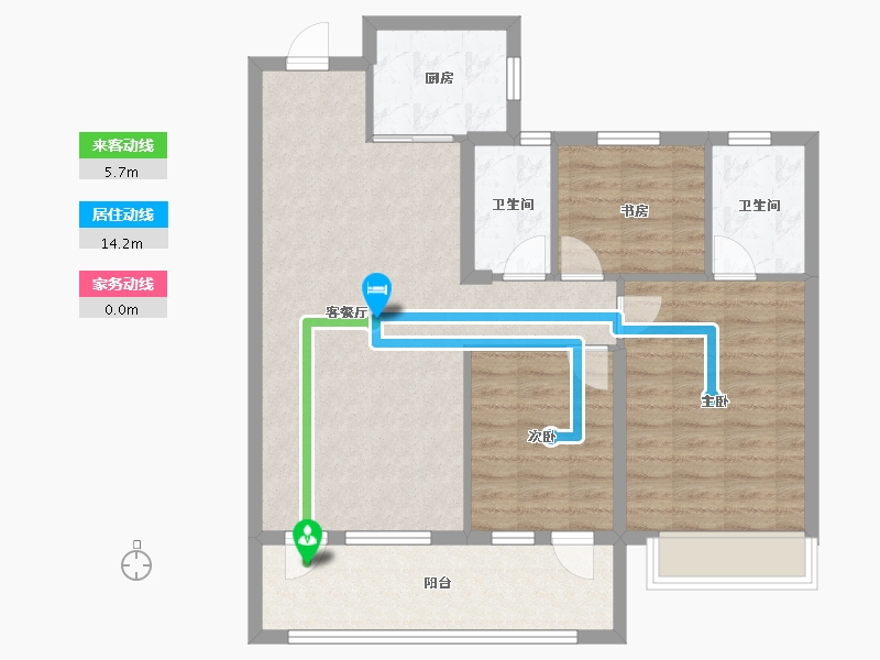 山东省-枣庄市-青檀府-88.00-户型库-动静线