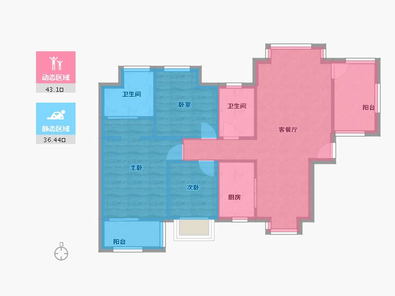 广东省-深圳市-翰岭院-71.20-户型库-动静分区