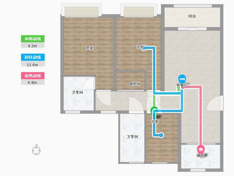 山东省-济南市-鑫苑世家公馆-119.00-户型库-动静线