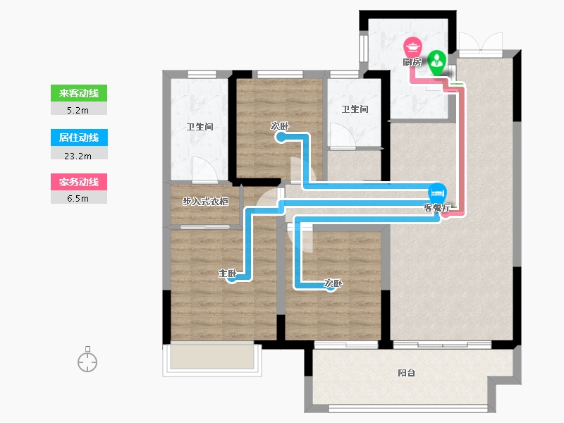 河南省-驻马店市-状元红如意府-93.98-户型库-动静线