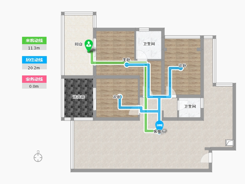 贵州省-黔南布依族苗族自治州-七星未来城-102.40-户型库-动静线