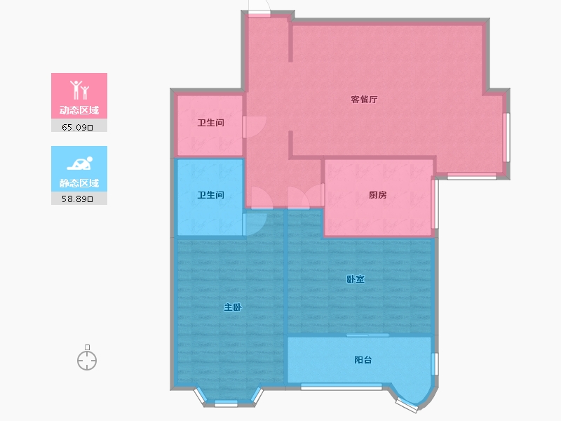 天津-天津市-宁发阳光公寓-115.36-户型库-动静分区