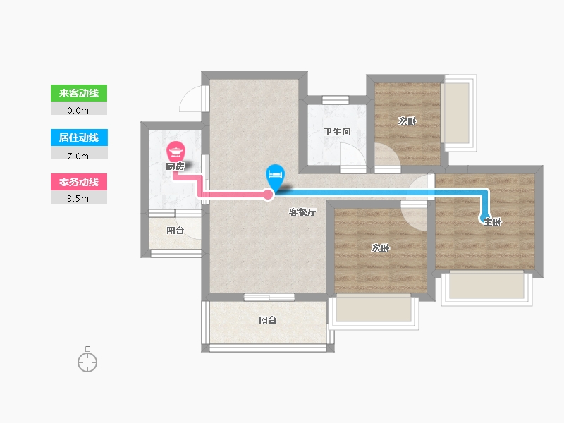 四川省-内江市-翡翠园6期-61.06-户型库-动静线