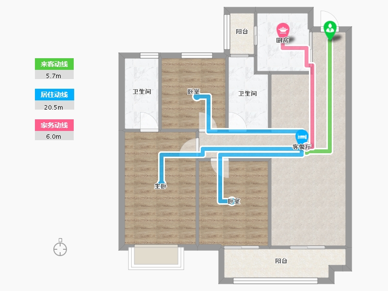 浙江省-金华市-国际数字贸易港-89.60-户型库-动静线