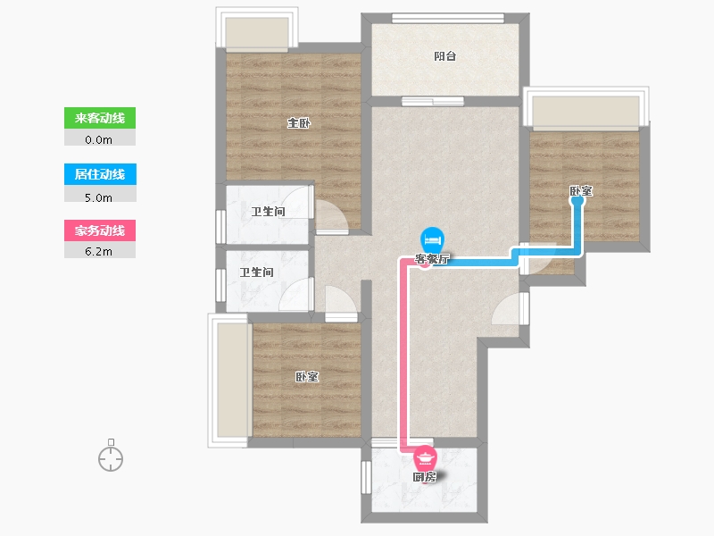 四川省-泸州市-南苑帝景-76.96-户型库-动静线