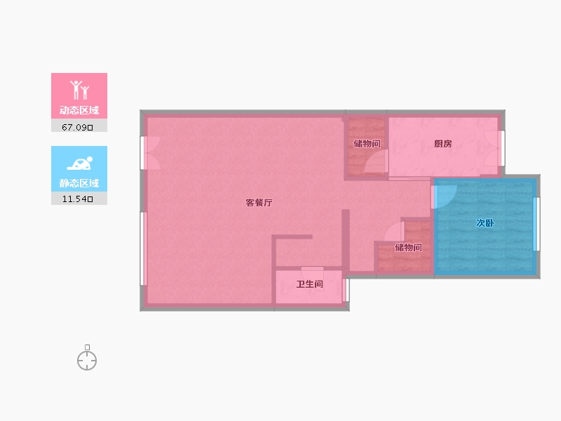 福建省-厦门市-阳塘安居小区选房中心-78.00-户型库-动静分区