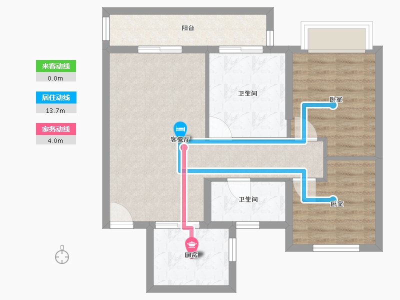 湖北省-武汉市-东原印未来-70.00-户型库-动静线