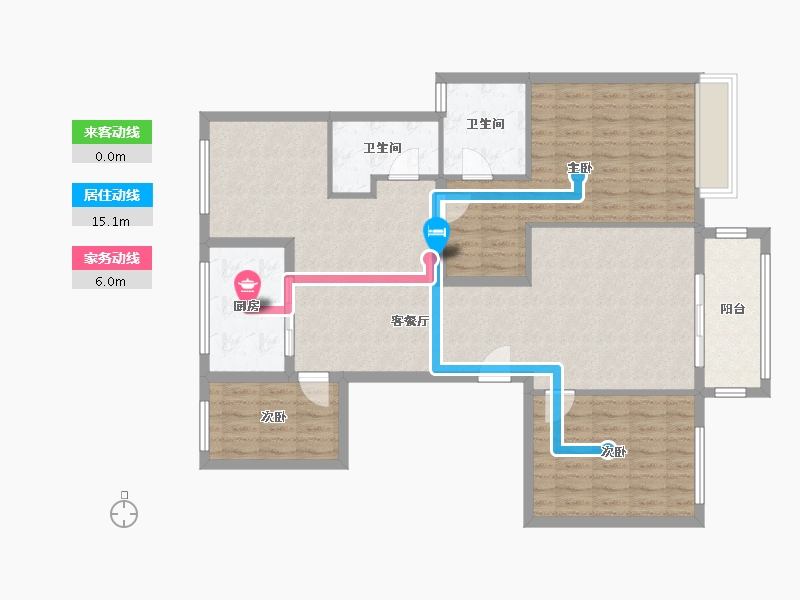 浙江省-金华市-锦绣天成-112.50-户型库-动静线